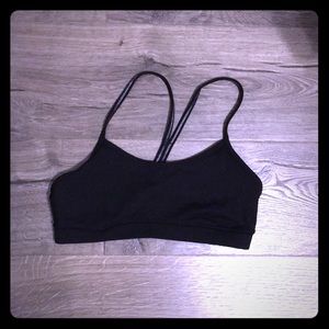 Black Lululemon Flow Y Bra